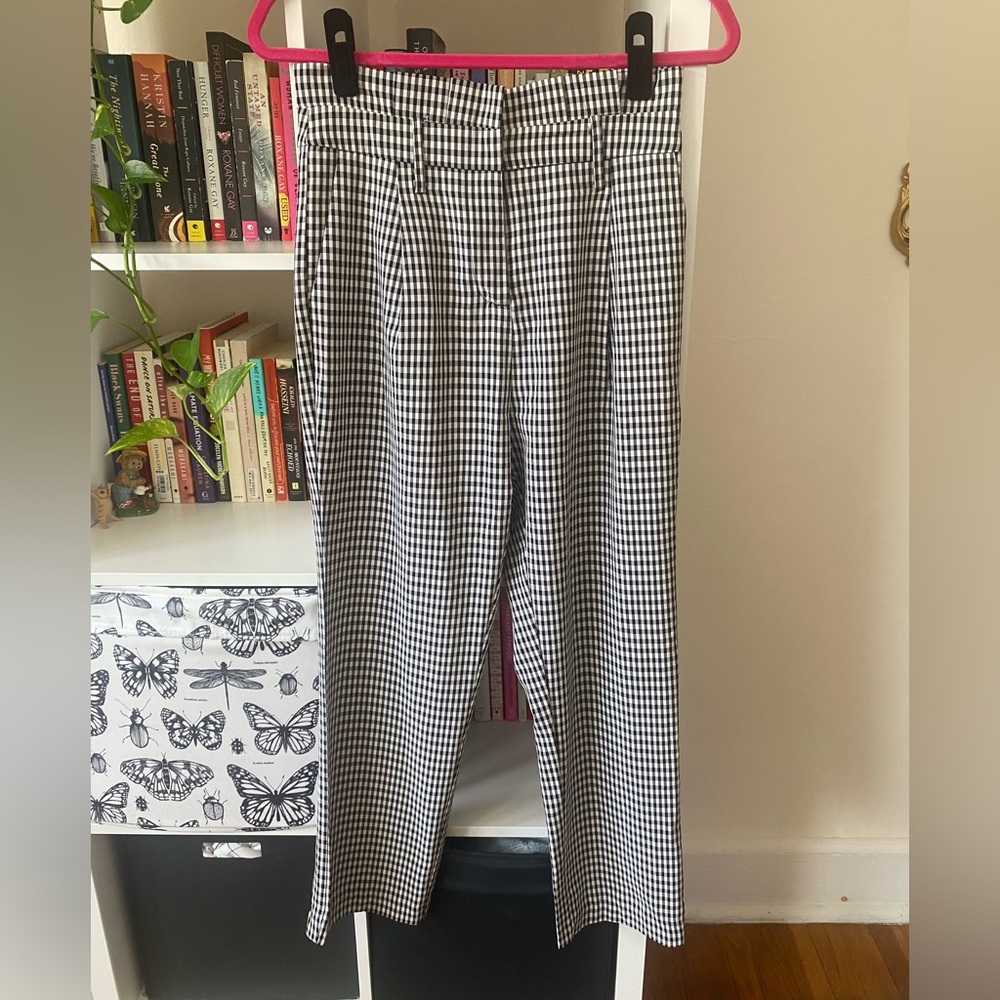 Re:named Gingham Paperbag Waist Pants